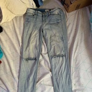 light wash ripped jeans